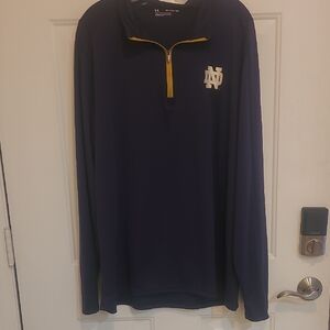 Under Armour Blue Pullover with Yellow Zip